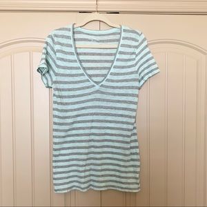 🌸 3 for $30 🌸 J.Crew Mint and Gray Striped Cotton Tee
